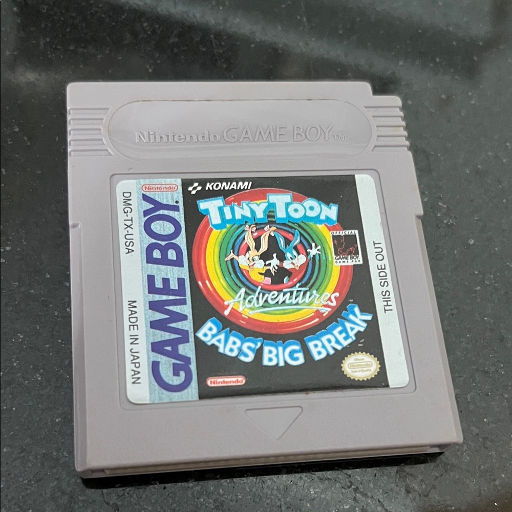 Nintendo Game Boy Cartridge - Tiny Toon Adventures: Babs' Big Break - Gray